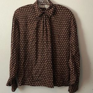 Anne Klein Vintage Button Down Long Sleeve Blouse
